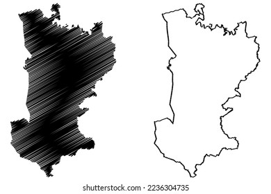 General Heliodoro Castillo municipality (Free and Sovereign State of Guerrero, Mexico, United Mexican States) map vector illustration, scribble sketch map