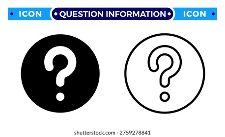 General Help Center and Question Information Vector Icon Set