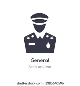 general icon. isolated general icon vector illustration from army and war collection. editable sing symbol can be use for web site and mobile app