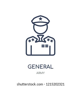 General icon. General linear symbol design from Army collection.