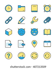 General icon set 2, Monochrome color - Vector Illustration