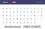 General icon set. Essential UI Icons Set in Duotone Style. The set consists of essential and commonly-used icons that every UI designer needs.