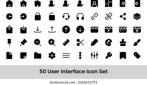 General icon set. Essential UI Icons Set in Duotone Style. The set consists of essential and commonly-used icons that every UI designer needs.