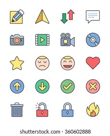 General icons, Color set 1 - Vector Illustration