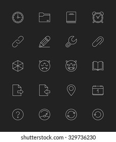General icons Set 2, Thin line - Vector Illustration