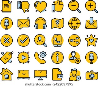 Allgemeine Symbolsatz-Kollektion für die Website