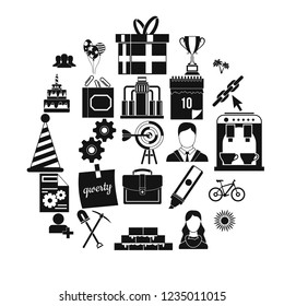 General icons set. Simple set of 25 general vector icons for web isolated on white background