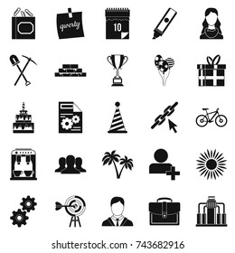 General icons set. Simple set of 25 general vector icons for web isolated on white background