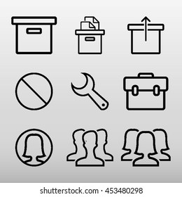 General Icons Set Vector Illustration