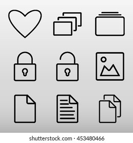 General Icons Set Vector Illustration