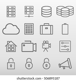 General Icons Set Vector Illustration