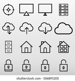 General Icons Set Vector Illustration