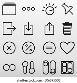 General Icons Set Vector Illustration