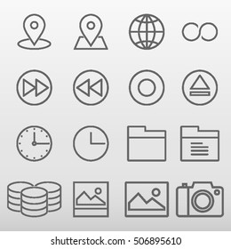 General Icons Set Vector Illustration