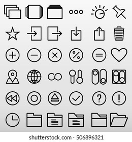 General Icons Set Vector Illustration