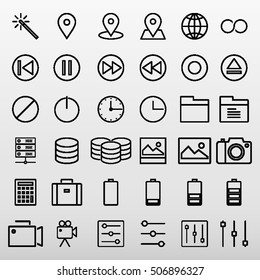 General Icons Set Vector Illustration