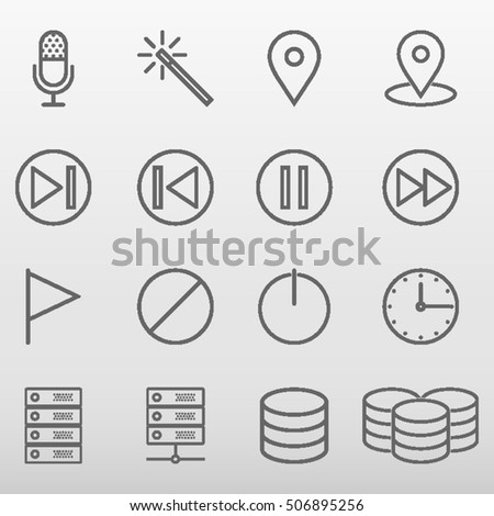 General Icons Set Vector Illustration