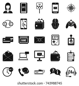 General information icons set. Simple set of 25 general information vector icons for web isolated on white background