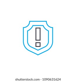 General insurance vector thin line stroke icon. General insurance outline illustration, linear sign, symbol concept.