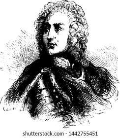 General James Edward Oglethorpe, ilustração vintage
