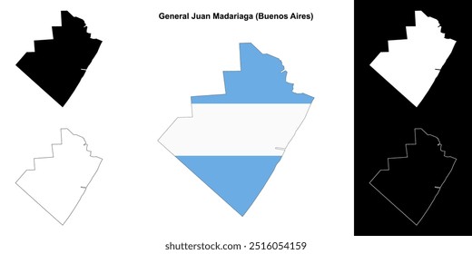 General Juan Madariaga department (Buenos Aires) mapa esboço conjunto