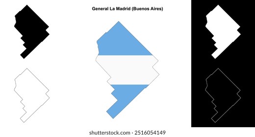 Mapa geral do departamento de La Madrid (Buenos Aires)