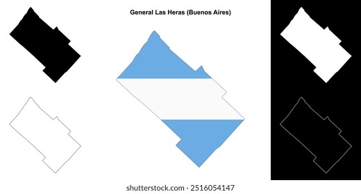 Mapa geral do departamento de Las Heras (Buenos Aires)