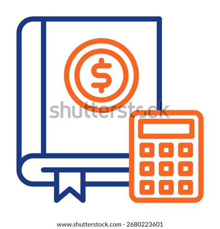 General Ledger Icon Color Vector Illustration