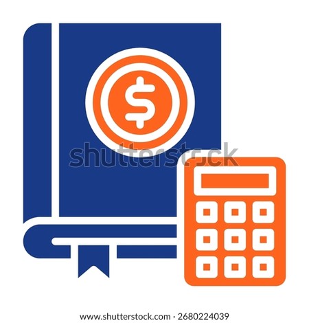 General Ledger Icon Fill Vector Illustration