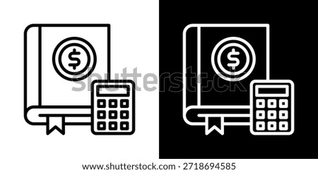 General Ledger Icon Of Line Black And White Style