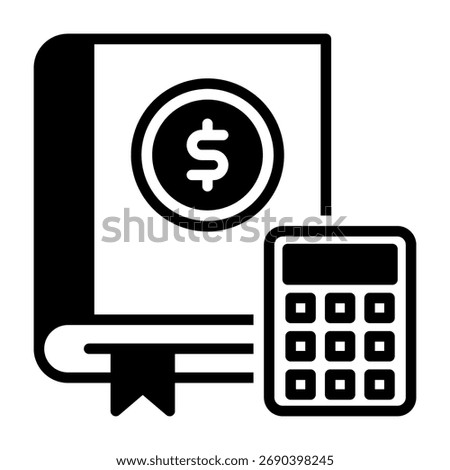 General Ledger Icon Mixed Vector Illustration