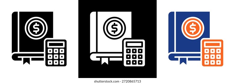 Conjunto de iconos de contabilidad general Ilustración vectorial de glifos