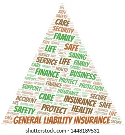 General Liability Insurance word cloud vector made with text only