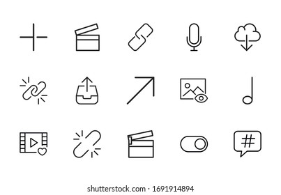 general line icons set. Stroke vector elements for trendy design. Simple pictograms for mobile concept and web apps. Vector line icons isolated on a white background. 
