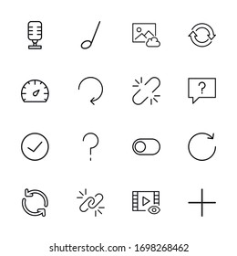 general line icons set. Stroke vector elements for trendy design. Simple pictograms for mobile concept and web apps. Vector line icons isolated on a white background. 
