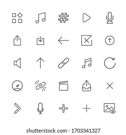 general line icons set. Stroke vector elements for trendy design. Simple pictograms for mobile concept and web apps. Vector line icons isolated on a white background. 
