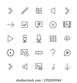 general line icons set. Stroke vector elements for trendy design. Simple pictograms for mobile concept and web apps. Vector line icons isolated on a white background. 
