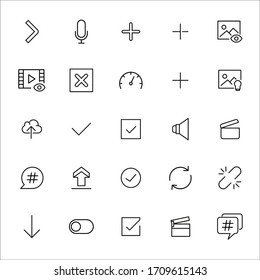 general line icons set. Stroke vector elements for trendy design. Simple pictograms for mobile concept and web apps. Vector line icons isolated on a white background. 
