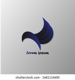 general logo.
abstract logo like a purple bird