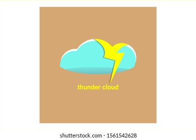 general logo in the form of clouds and yellow lightning