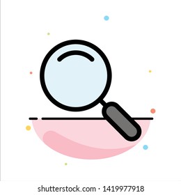 General, Magnifier, Magnify, Search Abstract Flat Color Icon Template