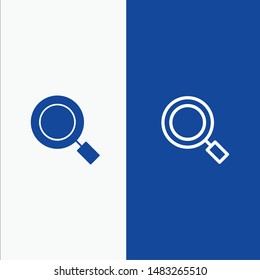General, Magnifier, Magnify, Search Line and Glyph Solid icon Blue banner Line and Glyph Solid icon Blue banner