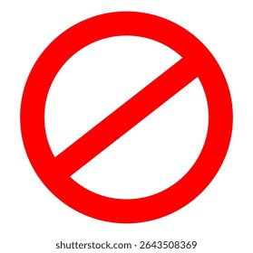 General No Entry Sign – Vector Circle Prohibition Symbol