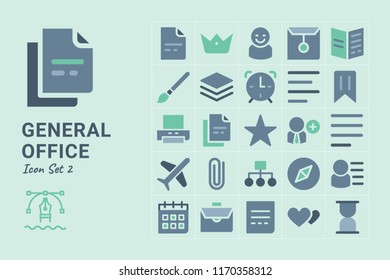 General Office vector icon set 