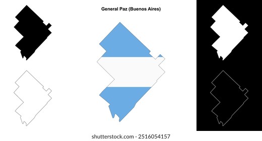 Conjunto de mapas do departamento de General Paz (Buenos Aires)