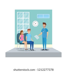 general practitioner in consulting room