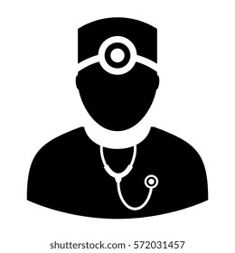 General practitioner doctor vector icon on white background. Doctor figure avatar icon.