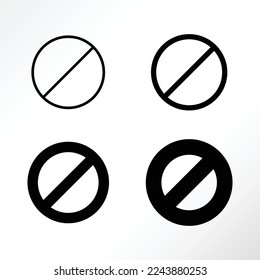 Signo de restricción general en varios ancho de línea.