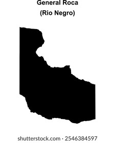 Mapa em branco do departamento geral de Roca (Rio Negro)