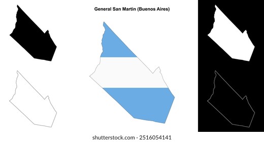 Mapa geral do departamento de San Martin (Buenos Aires)